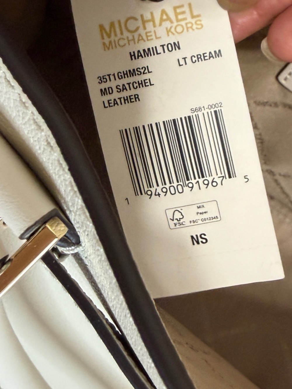 Michael Kors Medium Hamilton Leather Satchel Top-Handle with Gold Hardware - Picture 7 of 14